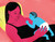 Laid  back breastfeeding illustration bundle