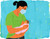 Mother breastfeeding wearing medical mask