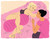Mother in labor on bed using peanut ball with doula nearby