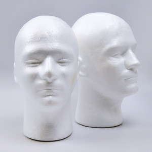 Adult Male Polystyrene Head (56cm)