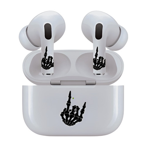 AirSkins - Stylish & Durable Decals for AirPods 3, Rock On Skeleton Hand Design Earbuds & Case Skin, Scratch-Resistant, Precision Fit, Wireless Charging Friendly, Easy Application - 58 Designs Available