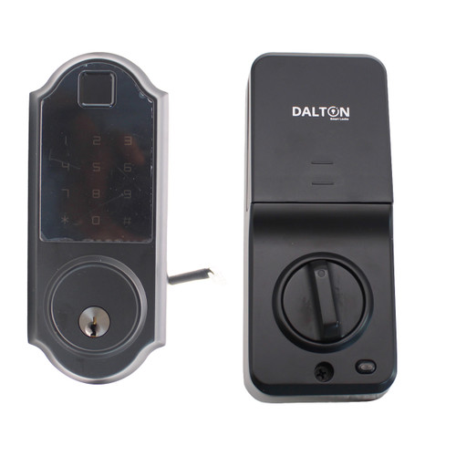 Dalton Z07 Smart Lock - Biometric Fingerprint, Bluetooth, PIN Code, IC Card, App & Key Access, Auto Lock/Unlock, Anti-Tamper Alarm, Tuya-Compatible, Durable Aluminum Alloy - Black
