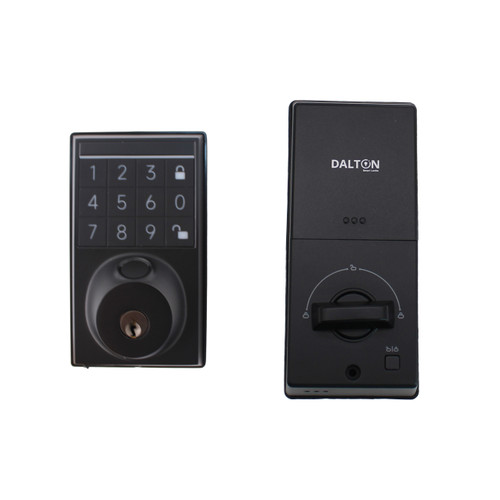 Dalton Z09 Smart Lock - Biometric Fingerprint, Bluetooth, PIN Code, Key Access, Auto Lock/Unlock, Anti-Tamper Security, Tuya-Compatible, Durable Zinc Alloy - Black