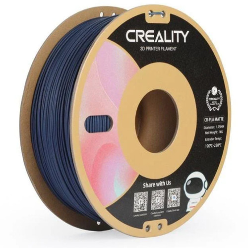 Creality CR-PLA Matte Filament 1.75mm - Eco-Friendly Cardboard Spool, Matte Navy Blue, 1kg/2.2lbs Spool, Dimensional Accuracy ≤0.03mm, Compatible with Creality and Most FDM Printers