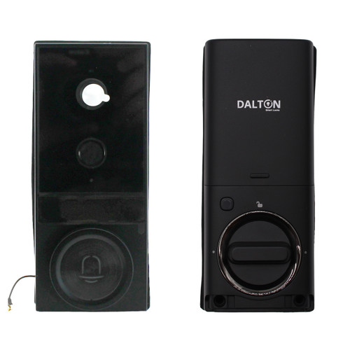 Dalton Z10 Smart Lock - WiFi Deadbolt with Built-In Camera, Visual Intercom, Biometric Fingerprint, PIN Code, Key, & App Access, 10,000mAh Battery, Anti-Pry Alarm - Black