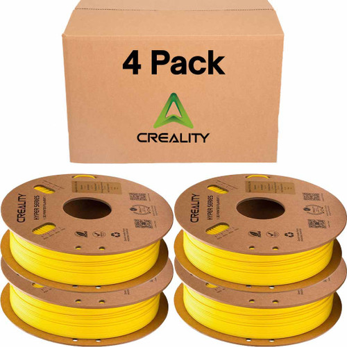 Creality Yellow PETG Filament 4 Pack 1.75mm - High-Speed 3D Printer Filament for K1 Max, 30-600mm/s Printing, 1kg/2.2lbs Spool, Hyper PETG with Dimensional Accuracy +/- 0.03mm