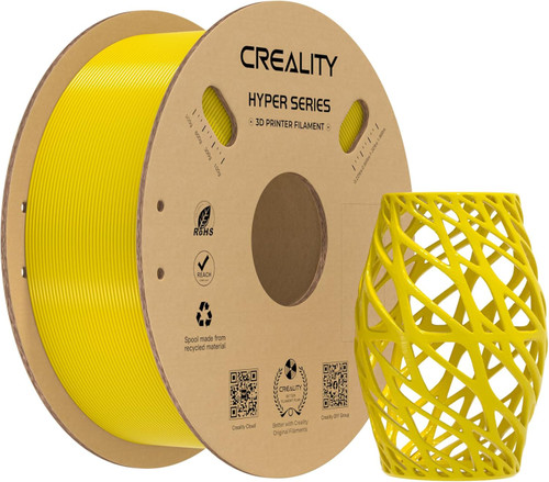 Creality Yellow PETG Filament 1.75mm - High-Speed 3D Printer Filament for K1 Max, 30-600mm/s Printing, 1kg/2.2lbs Spool, Hyper PETG with Dimensional Accuracy +/- 0.03mm