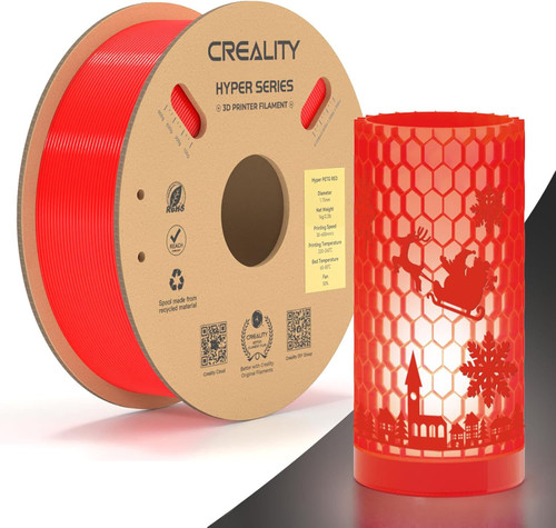 Creality Red PETG Filament 1.75mm - High-Speed 3D Printer Filament for K1 Max, 30-600mm/s Printing, 1kg/2.2lbs Spool, Hyper PETG with Dimensional Accuracy +/- 0.03mm