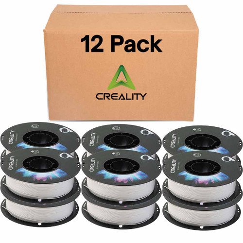 Creality 95A TPU Filament 12 Pack - 1.75mm - Flexible & Durable 3D Printing Filament, Elastic & Soft Thermoplastic Polyurethane, 1kg/2.2lbs Spool, High-Speed Printing, Compatible with FDM Printers - White