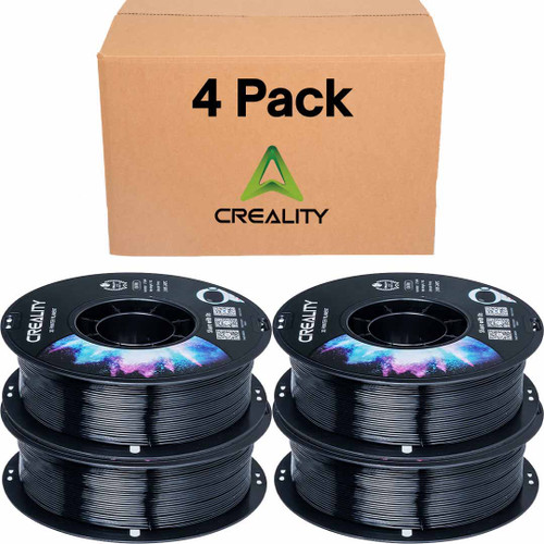 Creality 95A TPU Filament 4 Pack - 1.75mm - Flexible & Durable 3D Printing Filament, Elastic & Soft Thermoplastic Polyurethane, 1kg/2.2lbs Spool, High-Speed Printing, Compatible with FDM Printers - Black