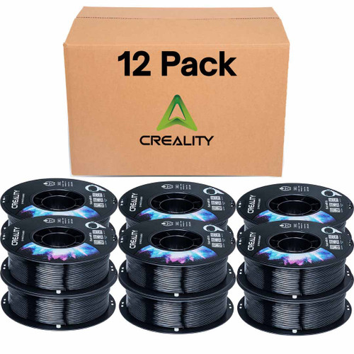 Creality 95A TPU Filament 12 Pack - 1.75mm - Flexible & Durable 3D Printing Filament, Elastic & Soft Thermoplastic Polyurethane, 1kg/2.2lbs Spool, High-Speed Printing, Compatible with FDM Printers - Black