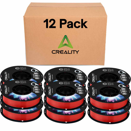Creality 95A TPU Filament 12 Pack - 1.75mm - Flexible & Durable 3D Printing Filament, Elastic & Soft Thermoplastic Polyurethane, 1kg/2.2lbs Spool, High-Speed Printing, Compatible with FDM Printers - Red