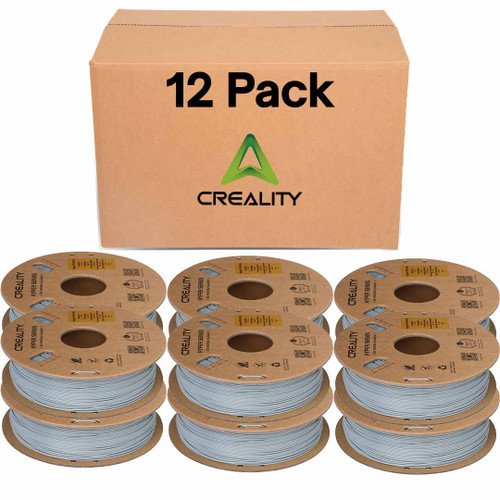 Creality Hyper PLA 3D Printer Filament 12 Pack - 1.75mm, 1kg Spool, Up to 600mm/s High-Speed Printing, +/-0.03mm Accuracy, Compatible with Creality K1 Max Ender-5 S1, Anycubic, Prusa, Bambu, Grey