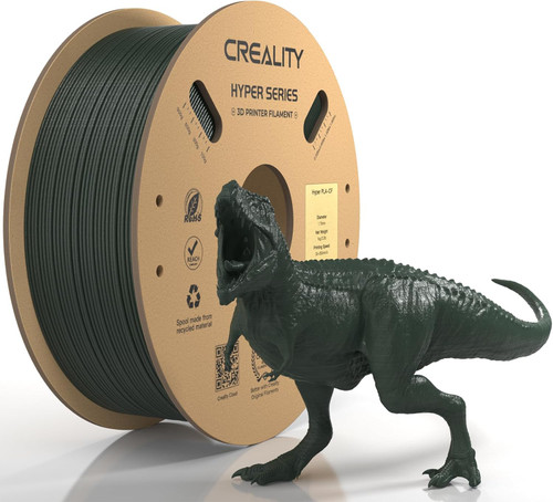 Creality Carbon Fiber Filament 1.75mm - High-Speed 3D Printer Filament, 50-300mm/s, 1kg/2.2lbs Spool, Hyper PLA-CF with Dimensional Accuracy +/- 0.03mm - Dark Green
