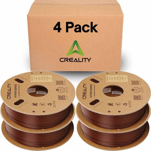 Creality Carbon Fiber Filament 4 Pack of 1.75mm - High-Speed 3D Printer Filament, 50-300mm/s, 1kg/2.2lbs Spool, Hyper PLA-CF with Dimensional Accuracy +/- 0.03mm - Ochre