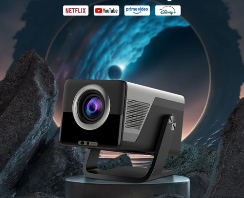 Jaspertronics X7AA 1080p Mini Smart Projector, Full HD 800ANSI, Android 13, Portable Home Theater, Whale TV, Netflix, YouTube