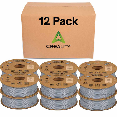 Creality Hyper 1.75mm ABS Filament 12 Pack for High Speed 3D Printer - 1kg/2.2lbs per Spool - Grey