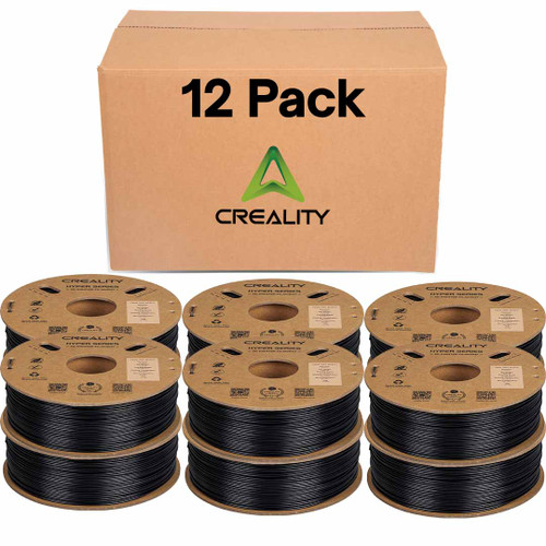 Creality Hyper 1.75mm ABS Filament 12 Pack for High Speed 3D Printer - 1kg/2.2lbs per Spool - Black