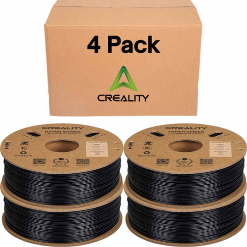 Creality Hyper 1.75mm ABS Filament 4 Pack for High Speed 3D Printer - 1kg/2.2lbs per Spool - Black