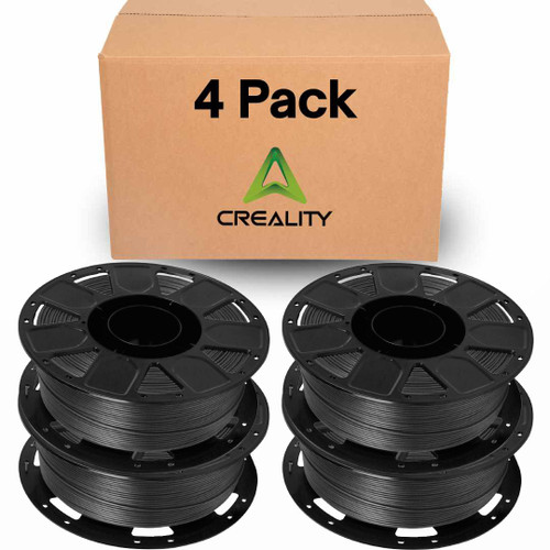 Creality Ender PLA Filament 1.75mm 4 Roll Bundle - Black - No-Tangle, Eco-Friendly, Strong Bonding, Universal 3D Printer Fit