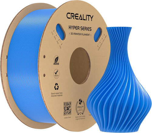 Creality Hyper PLA 3D Printer Filament 1.75mm, 1kg Spool, Up to 600mm/s High-Speed Printing, +/-0.03mm Accuracy, Compatible with Creality K1 Max Ender-5 S1, Anycubic, Prusa, Bambu, Blue