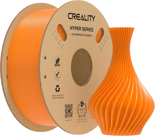 Creality Hyper PLA 3D Printer Filament 1.75mm, 1kg Spool, Up to 600mm/s High-Speed Printing, +/-0.03mm Accuracy, Compatible with Creality K1 Max Ender-5 S1, Anycubic, Prusa, Bambu, Orange