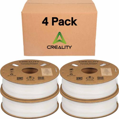 Creality Hyper 1.75mm ABS Filament 4 Pack for High Speed 3D Printer - 1kg/2.2lbs per Spool - White