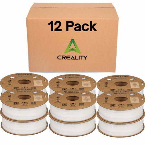 Creality Hyper 1.75mm ABS Filament 12 Pack for High Speed 3D Printer - 1kg/2.2lbs per Spool - White