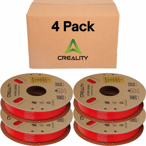Creality Hyper PLA RFID Red Filament 4 Pack 1.75mm 1kg High-Speed 600mm/s - 3301010402