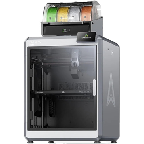 Creality K2 Plus Combo High-Speed Multi-Color 3D Printer - 350x350x350mm Build Volume, 600mm/s Printing Speed, Heated Chamber, Dual AI Cameras, Auto Leveling, Multi-Material Compatibility