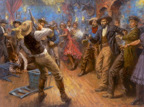 Clay Allison's Deadly Aim by Andy Thomas - Canvas Open Edition - 12 x 16