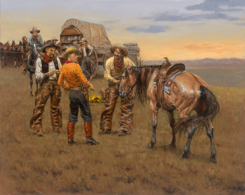 We Let the New Boys Ride Buttercup by Andy Thomas - Canvas Open Edition - 12 x 15