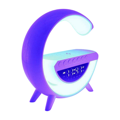 Jaspertronics™ Bluetooth LED Alarm Clock Speaker; Wireless Charging, 6-in-1 Atmospheric Lamp Jaspertronics™ Bluetooth LED Alarm Clock Speaker; Wireless Charging, 6-in-1 Atmospheric Lamp