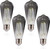 Jaspertronics™ ST19 LED Edison Bulbs - 5000K White Light, Dimmable, Smoky Grey Glass, 4W (40W Equivalent), CRI82+, 300LM, E26 Base, Energy-Efficient Decorative Lighting for Pendant Fixtures - 4 Pack