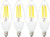 Jaspertronics™ Dusk to Dawn Outdoor Sensor LED Edison Bulbs, 4W (40W Eqv.), 450LM, B11 LED Candelabra Bulb E12 Base, Auto On/Off Photocell for Energy-Efficient, 5000K Soft White, 4 Pack