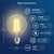 Jaspertronics™ G25 LED Globe Edison Light Bulbs - 2700K Soft White, Dimmable, 4W (40W Equivalent), 400LM, E26 Base, Clear Glass, CRI90, Energy-Efficient Accent Lighting for Indoor Fixtures - 4 Pack