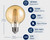 Jaspertronics™ G25 LED Edison Light Bulbs - 2200K Warm White, Dimmable, 4W (40W Equivalent), 350LM, E26 Base, Amber Glass, CRI90, Energy-Efficient Accent Lighting for Indoor Use - 4 Pack
