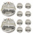 10 Pack of GX9.5 GY9.5 Lamp Holder M-123 - High Power 1200W Stage Light Socket, Heat Resistant Lamp Base for Moving Head, Xenon, and Halogen Lamps with 30cm Cable, Aluminum Alloy Shell - 250V 8A