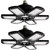 Jaspertronics™ 2 Pack LED Adjustable 6 Leaf Garage Light, 200W 8000 Lumen 6500K - Deformable 6+1 Panels, E26/E27 Screw-In Ceiling Lights for Shop, Garage, Workshop, Basement, Barn, & More