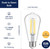 Jaspertronics™ Dusk to Dawn Outdoor Sensor ST19 LED Light Bulb, 8W (100W Eqv.), 1400LM,Vintage Filament E26 Base, Auto On/Off Photocell Automatic for Energy-Efficient Outdoor Lighting, 5000K Soft White, 2Pack