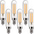 Jaspertronics™ 60W Equivalent Candelabra LED Bulbs - Dimmable T6/T25 LED Light Bulbs, 2700K Soft White, 5.5W (550LM), E12 Base, CRI90, Energy-Efficient Lighting for Chandeliers & Indoor Fixtures - 6 Pack