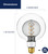 Jaspertronics™ Oversized G125 Globe LED Edison Bulbs - 2700K Soft White, Dimmable, 7W (40W Equivalent), E26 Base, Smoke Glass, CRI90, 300 Lumens - 1 Pack