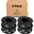 Creality Ender PLA Filament 1.75mm 4 Roll Bundle - Black - No-Tangle, Eco-Friendly, Strong Bonding, Universal 3D Printer Fit