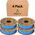 Creality Hyper PLA 3D Printer Filament 4 Pack - 1.75mm, 1kg Spool, Up to 600mm/s High-Speed Printing, +/-0.03mm Accuracy, Compatible with Creality K1 Max Ender-5 S1, Anycubic, Prusa, Bambu, Blue