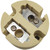 GY22 GX22 Lamp Holder Ceramic Socket - High-Temperature 10,000W, 500V, 20A, Pulse Rated 15kV, T350 Ceramic Lamp Base for Metal Halide & Hot-Restrike Lamps - No Leads