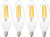 Jaspertronics™ Dusk to Dawn Outdoor Sensor LED Edison Bulbs, 4W (40W Eqv.), 450LM, B11 LED Candelabra Bulb E12 Base, Auto On/Off Photocell for Energy-Efficient, 2700K Soft White, 4 Pack