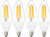 Jaspertronics™ Dusk to Dawn Outdoor Sensor LED Edison Bulbs, 4W (40W Eqv.), 450LM, B11 LED Candelabra Bulb E12 Base, Auto On/Off Photocell for Energy-Efficient, 2700K Soft White, 4 Pack