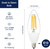 Jaspertronics™ Dusk to Dawn Outdoor Sensor LED Edison Bulbs, 4W (40W Eqv.), 450LM, B11 LED Candelabra Bulb E12 Base, Auto On/Off Photocell for Energy-Efficient, 2700K Soft White, 4 Pack
