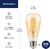 Jaspertronics™ ST19 LED Edison Bulbs - 2200K Warm White, Amber Glass, 4W (40W Equivalent), Dimmable, CRI90+, 400LM, E26 Base, Energy-Efficient Vintage Light for Pendant Fixtures & Indoor Use - 4 Pack
