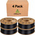 Creality Hyper 1.75mm ABS Filament 4 Pack for High Speed 3D Printer - 1kg/2.2lbs per Spool - Black